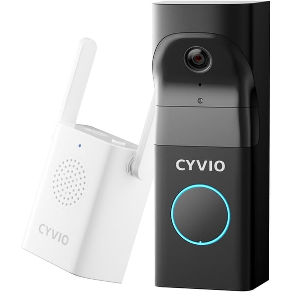 Wireless doorbell camera, 5 video doorbell with base station, head-to-toe wide-angle video, battery/wired options, includes monitoring, two-way call, human detection, 2.4/5, no subscription