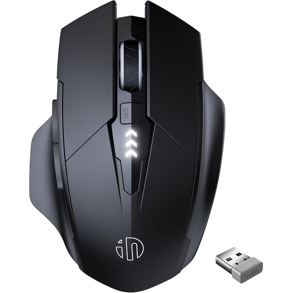 Wireless for Laptop Rechargeable, Upgraded Visible Battery, 2400 DPI, Silent Ergonomic Computer Mice, Mac, PC etc.