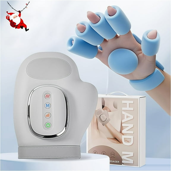 Wireless hand massager with thermal compression relief function, treatment gloves with 4 temperatures and 5 compression models for arthritis, carpal tunnel and rigid joints