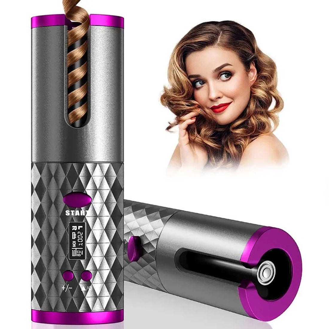 Wireless handheld automatic curling iron, lazy USB charging curling iron, lazy curling iron, anti scald home automatic curling iron