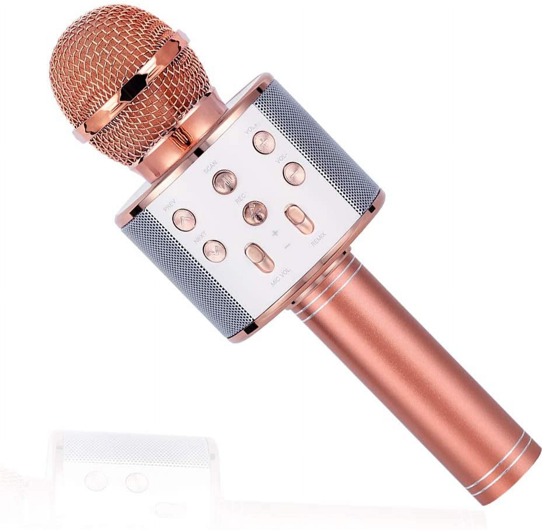 Microphone Android iOs Karaoké Bluetooth 4.2 Haut-Parleur Puissance 5W Rose  YONIS au meilleur prix