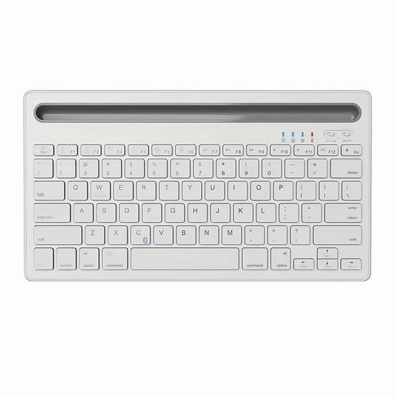 Wireless keyboard, ultra-thin and silent, compatible with multiple devices, dual-channel and three-system, allowing for seamless switching between devices. Suitable for iPad, mobile phones, tablets,