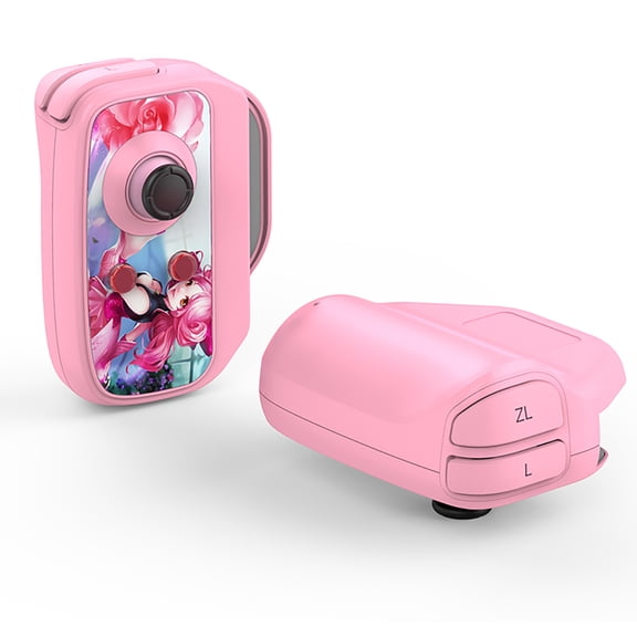 Wireless One-hand Gamepad Controller for PUBG Game Assistant Joystick Trigger Button for Mobile Phone-Pink