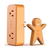 Wireless remote control switch, Christmas gingerbread man smart wireless remote control socket, suitable for indoor and outdoor Christmas lights and light strings, LED light decoration switch control