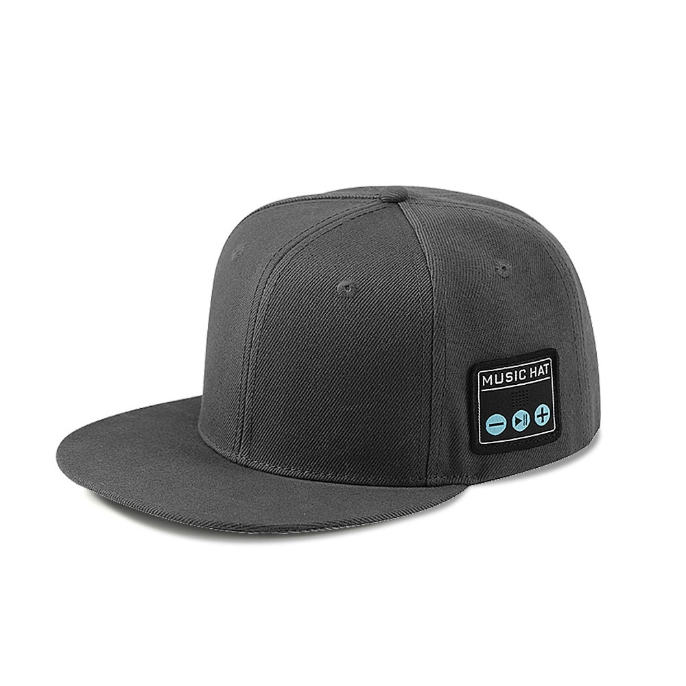 Wireless speaker hat Bluetooth 5.4 dual speaker outdoor sports music playback duckbill hat,Dark gray,Bluetooth 5.4,YX4-B