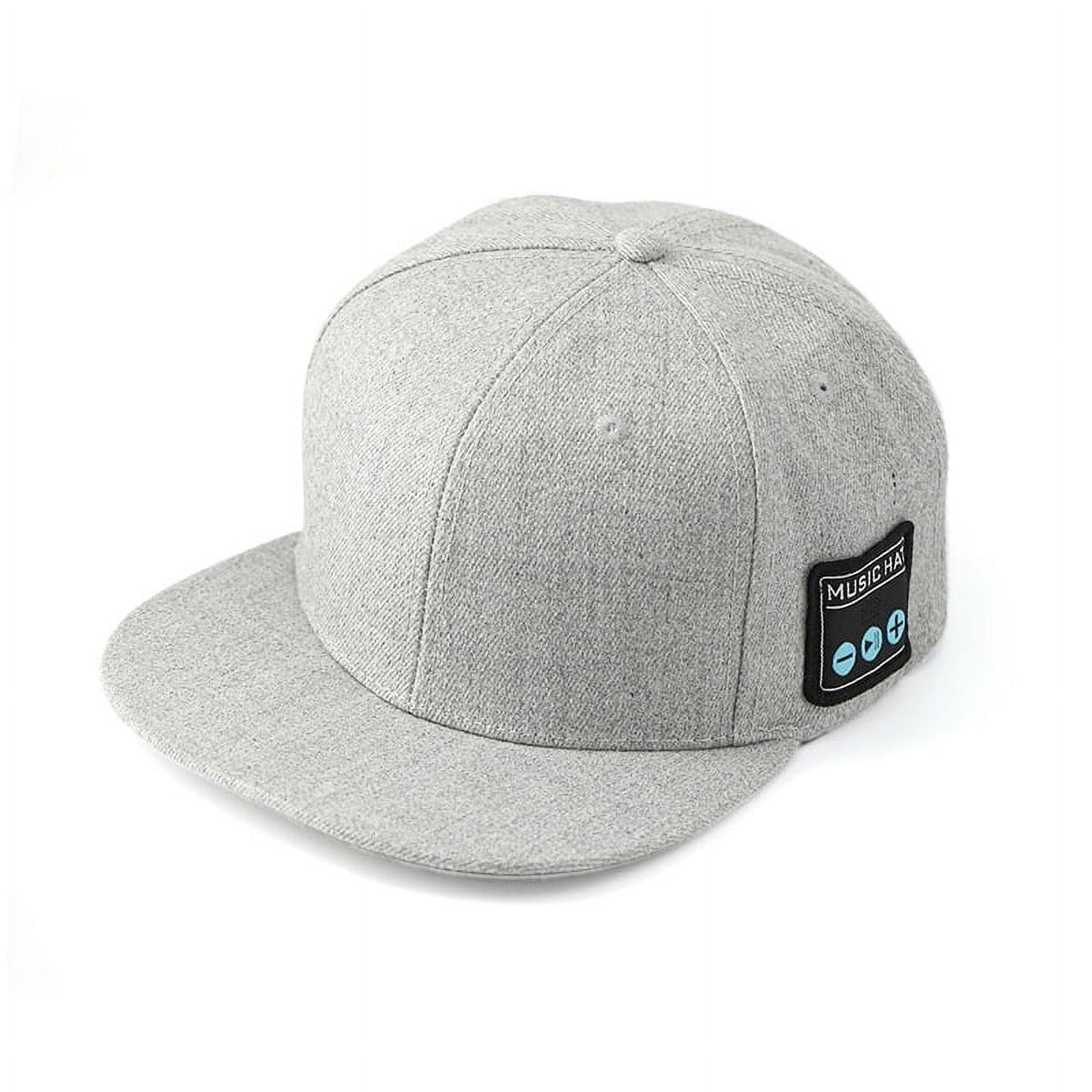 Wireless speaker hat Bluetooth 5.4 dual speaker outdoor sports music playback duckbill hat,Gray white,Bluetooth 5.4,YX3-B