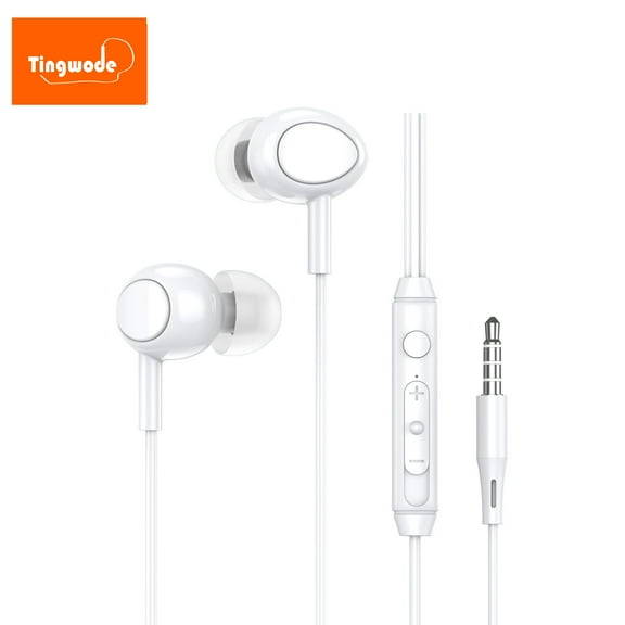 Wireline Earbud In-ear Universal Mobile Earphone 3.5mm Connector Wire-controlled Earphone with Wireline Microphone HD Call Earphone 50% off Clearance!