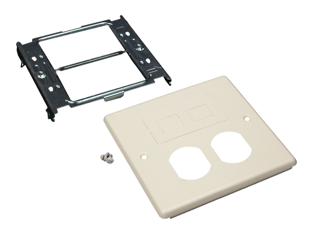 Wiremold 4047 Series Faceplate precut cover duplex and modular furniture fitting gray 2