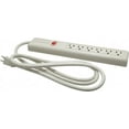 Wiremold 6 Outlets, 120 Volts, 15 Amps, 6' Cord, Power Outlet Strip