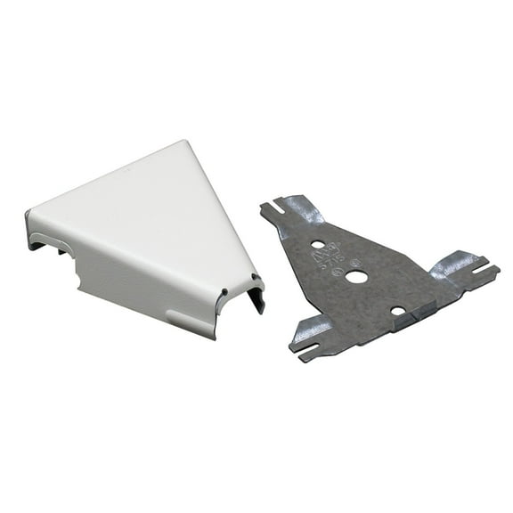 Wiremold Raceway T-Fitting Wire Molding for Receptacle - Metal - Ivory, 1/2 In.