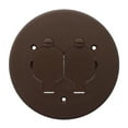 thumbnail image 1 of Wiremold 895P-BRN Ratchet-Pro Non-Metallic Duplex Flip Lid Cover Plate, Brown, 1 of 1