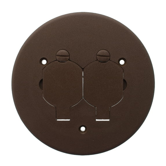 Wiremold 895P-BRN Ratchet-Pro Non-Metallic Duplex Flip Lid Cover Plate, Brown