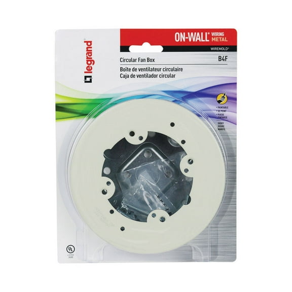 Wiremold Ivory Round Fixture Box B4F