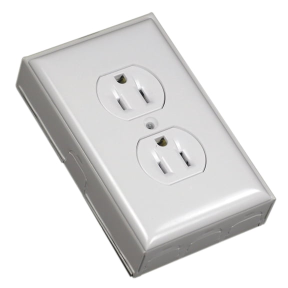Metal Outlet Box With Duplex/faceplate Outlet Kit, White, Wiremold, BW2-D