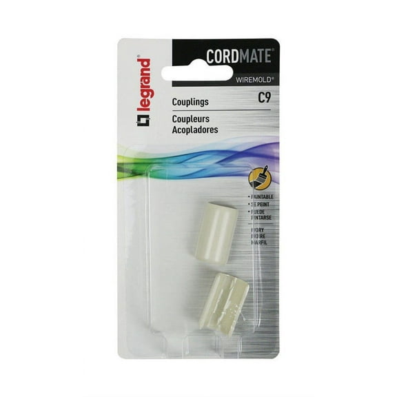 Wiremold C9 Cordmate Ivory Coupling Cord Cover - Quantity 1