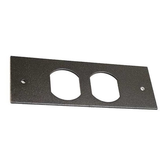 Wiremold Duplex Faceplate Fitting,Gray,Steel OFR47-D