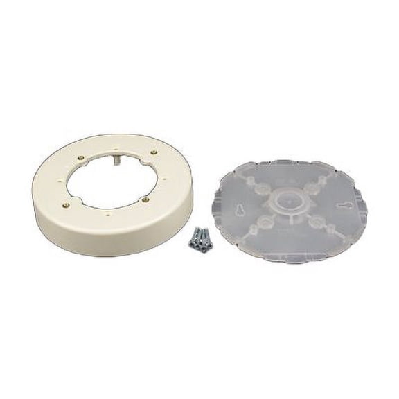 Wiremold Legrand 2338A 5-1/2" NonMetallic Round Fixture Box Fitting Single Channel, Ivory