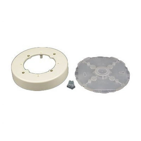 Wiremold Legrand 2338A 5-1/2" NonMetallic Round Fixture Box Fitting Single Channel, Ivory