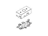 Compact 5.1cm Black Metal Cable Raceway Junction Box