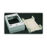 Wiremold CordMate Outlet Box - Durable Plastic - 1 Gang, White