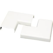 Wiremold Plastic Nonmetallic Raceway, Extending Power, On-Wall Flat Elbow, Ivory, NM6