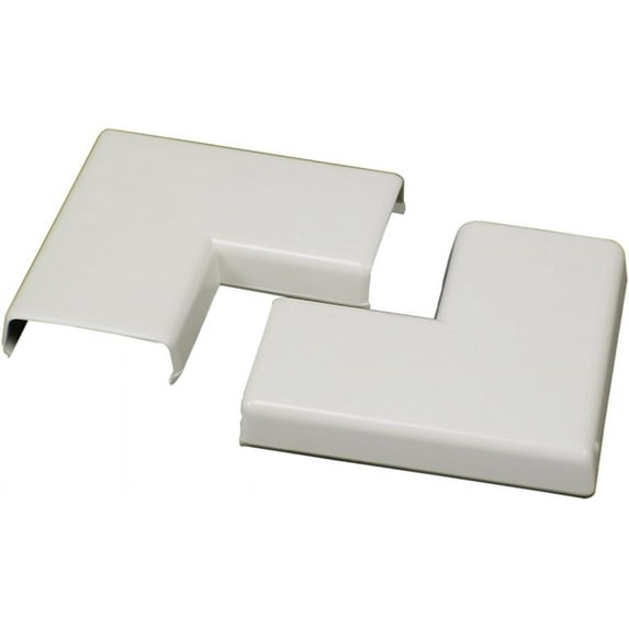 Wiremold Plastic Nonmetallic Raceway, Extending Power, On-Wall Flat Elbow, Ivory, NM6