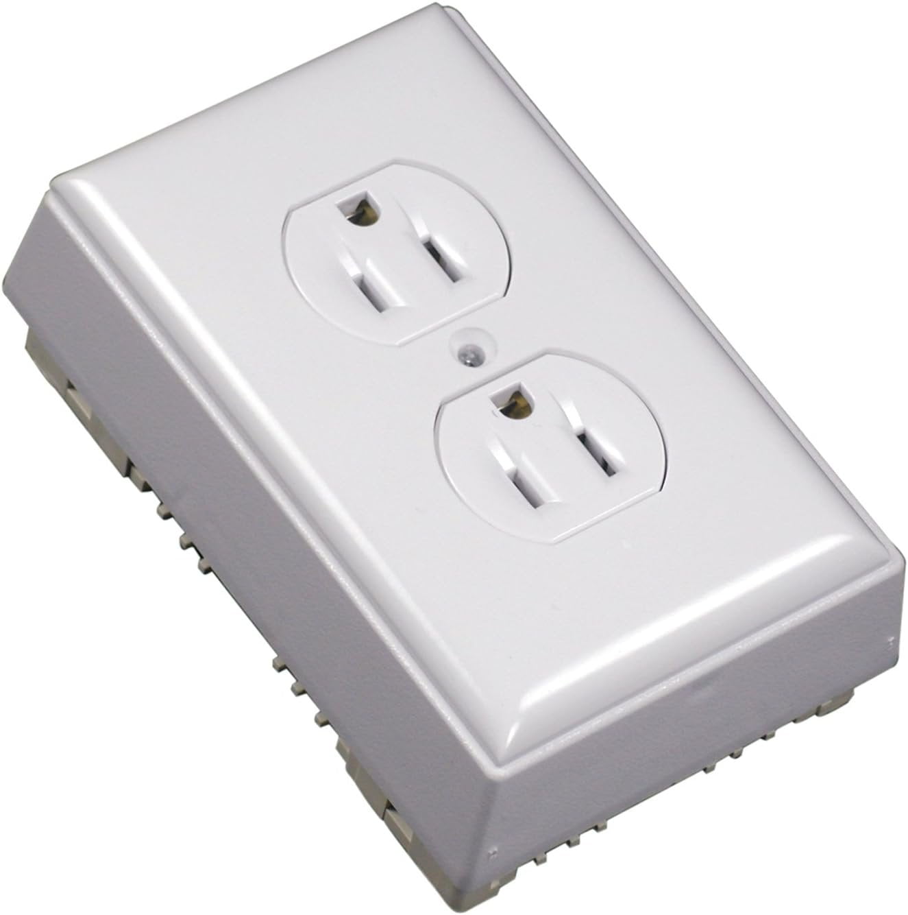 White Nonmetallic Single Gang Raceway Outlet Kit