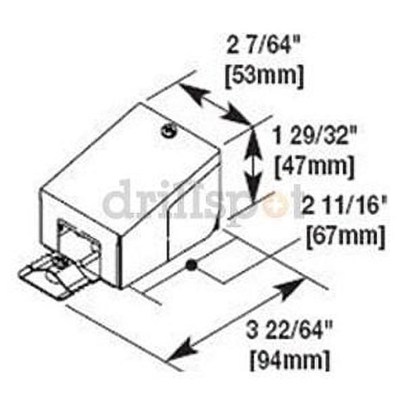 Wiremold V2010A3 Entrance End Fitting, For Use With Plugmold 2000 Series Raceway, Steel, Ivory