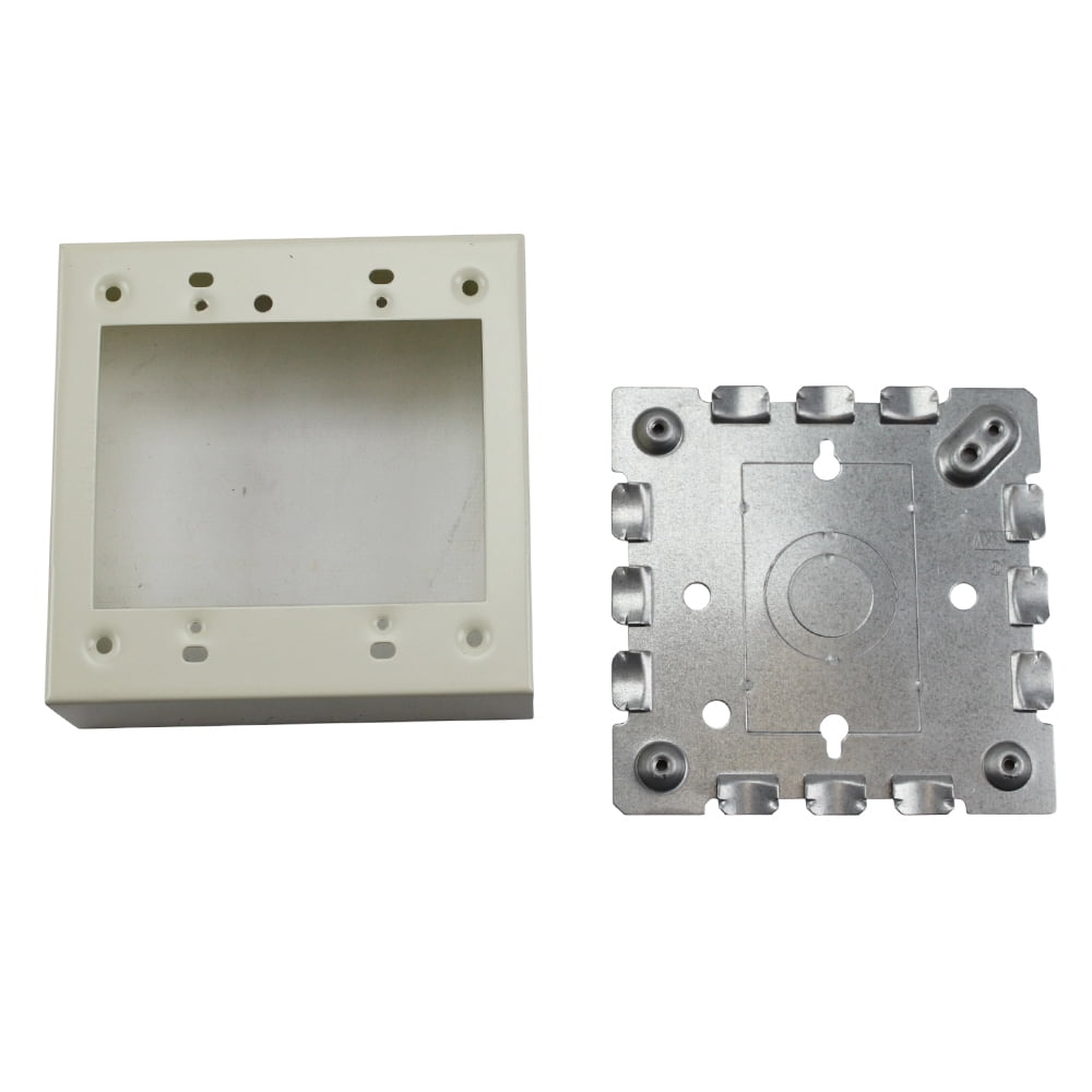 Wiremold V5751-2 2-Gang Flush Type Extension Adapter, Ivory, 4-3/4