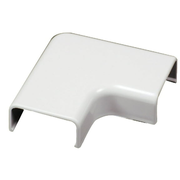 Wiremold White Wire Channel Flat Elbow - Single Pack