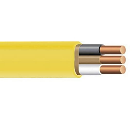 12/2 NM-B, Non-Metallic, Sheathed Cable, Residential Indoor Wire, Equivalent to (100Ft Cut)