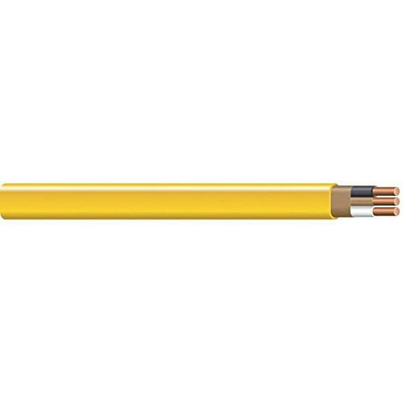 Wirenco 12/2 NM-B, Non-Metallic, Sheathed Cable, Residential Indoor Wire, Equivalent to Romex (100Ft Cut)