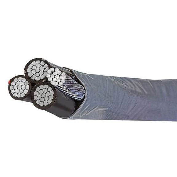 Wirenco 2-2-2-4 SER Aluminum Service Entrance Cable (25FT Cut)