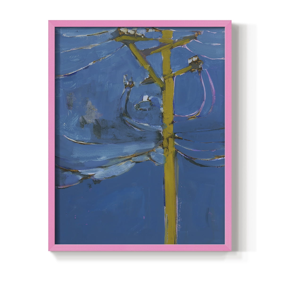 Wires IV Framed Print - Solid Wood in Single Picture Frame Solid Wood 2 Framed Print