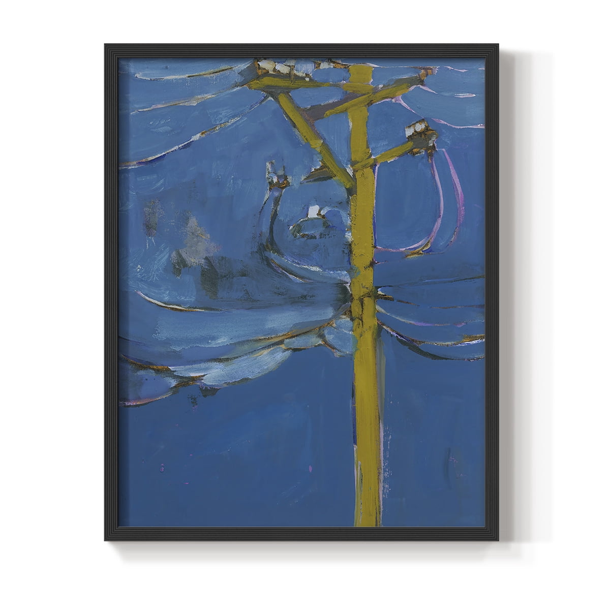Wires IV Framed Print - Solid Wood in Single Picture Frame Solid Wood 2 Framed Print