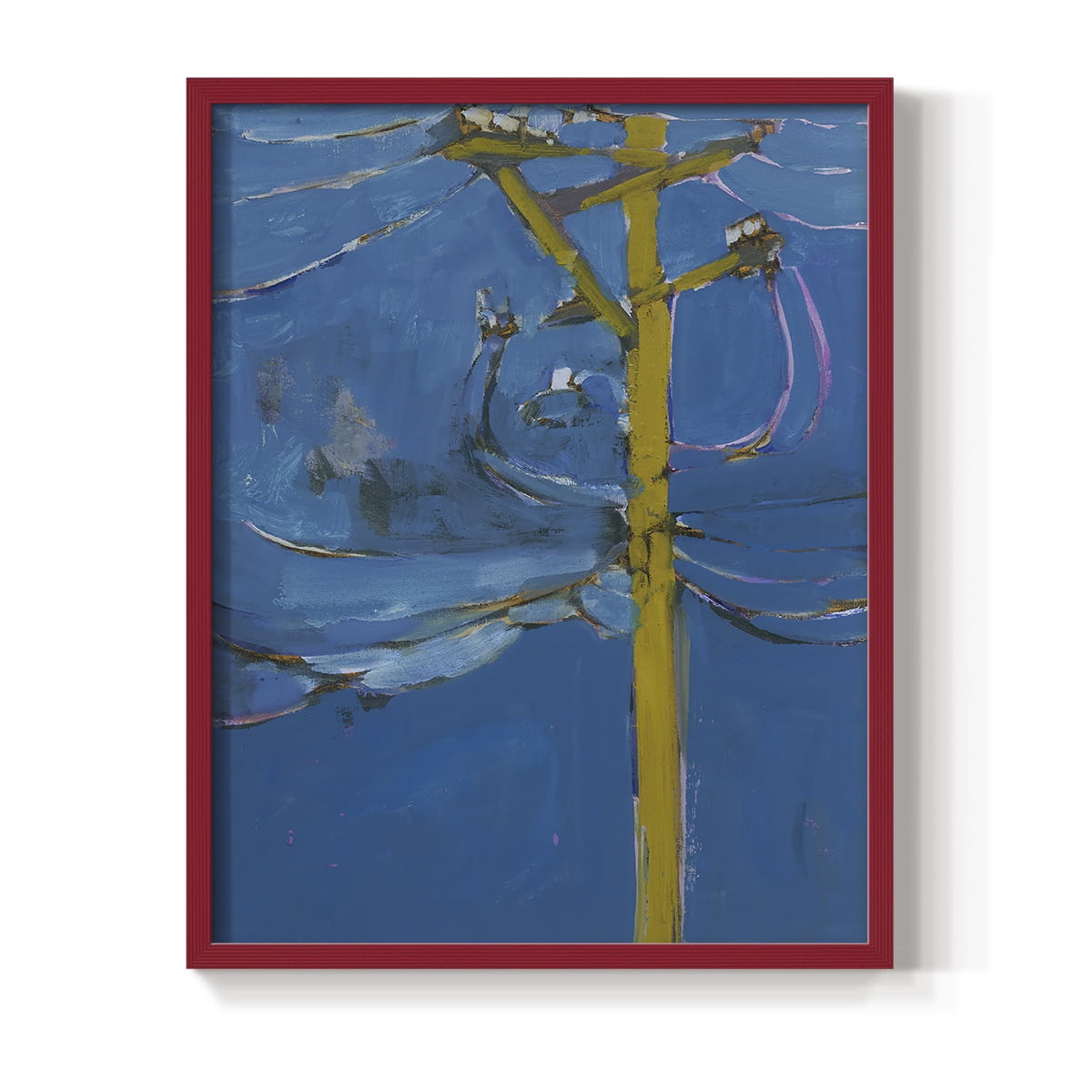 Wires IV Framed Print - Solid Wood in Single Picture Frame Solid Wood 2 Framed Print