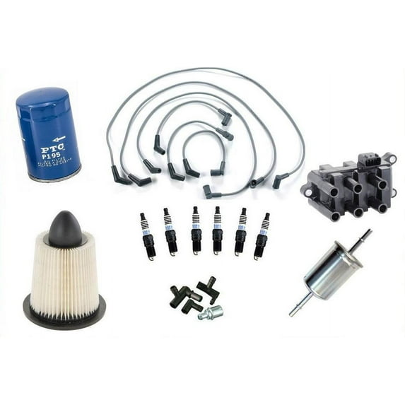 Wires Spark Plugs Coil Pack Air Gas Oil Filters for Ford Mustang 3.8 3.9L