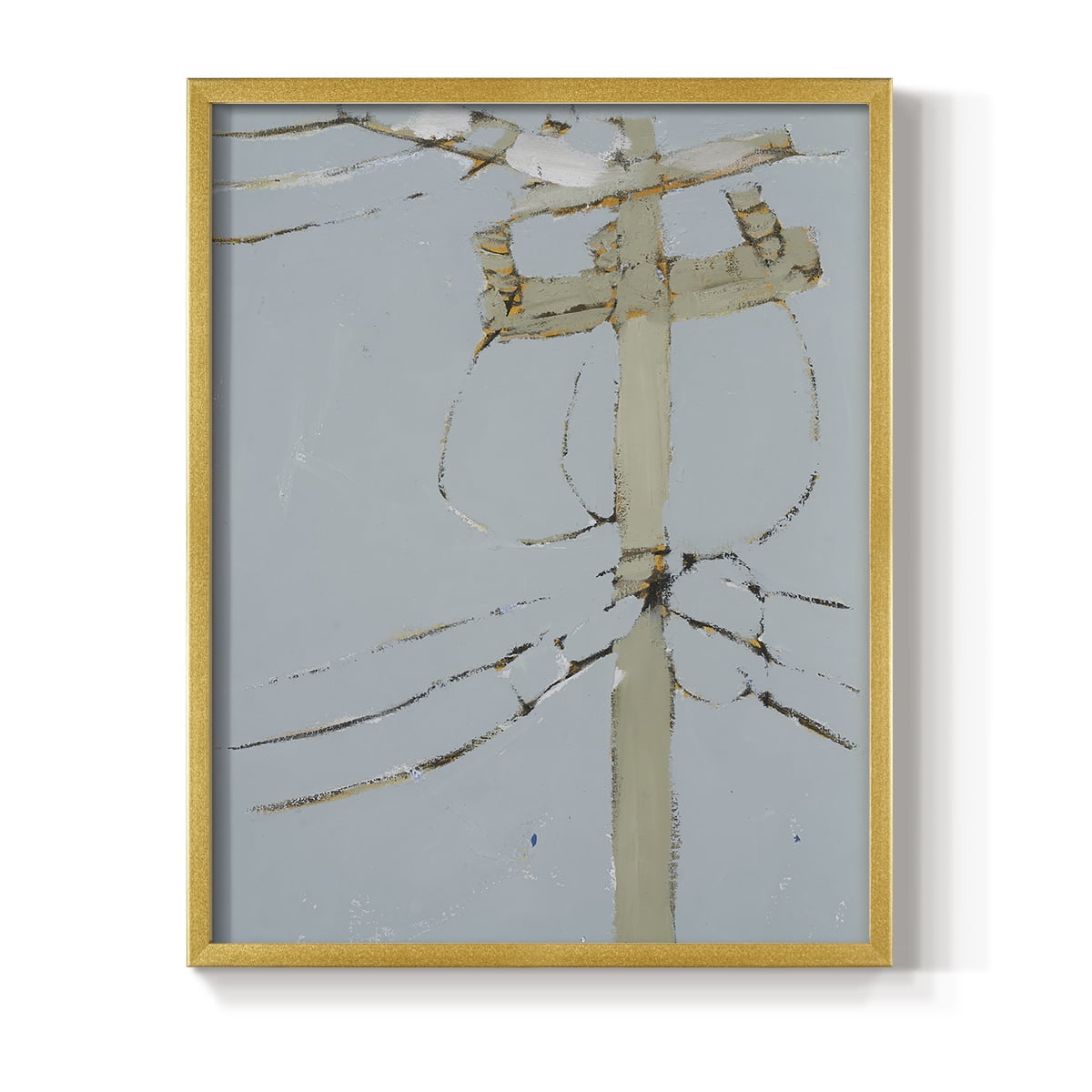 Wires V Framed Print - Solid Wood in Single Picture Frame Solid Wood 2 Framed Print