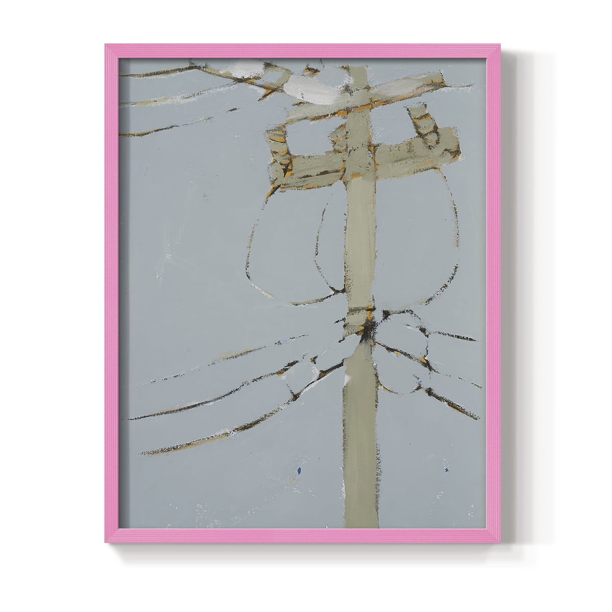 Wires V Framed Print - Solid Wood in Single Picture Frame Solid Wood 2 Framed Print