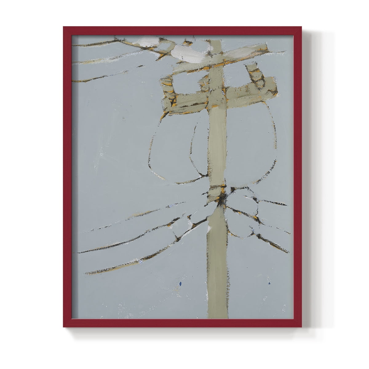 Wires V Framed Print - Solid Wood in Single Picture Frame Solid Wood 2 Framed Print