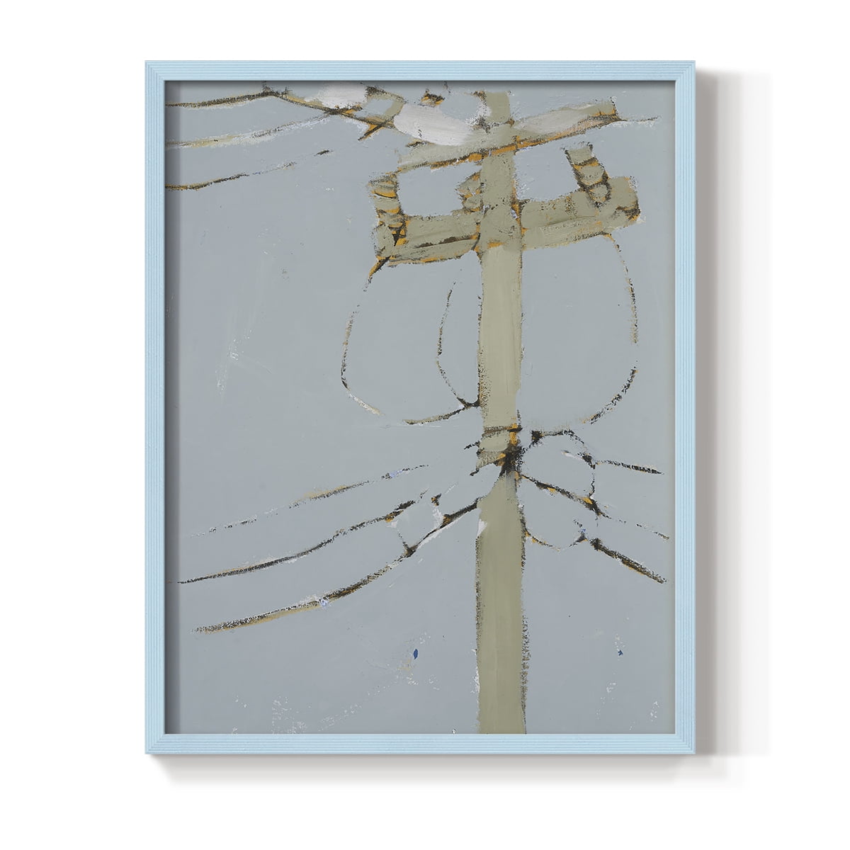 Wires V Framed Print - Solid Wood in Single Picture Frame Solid Wood 2 Framed Print