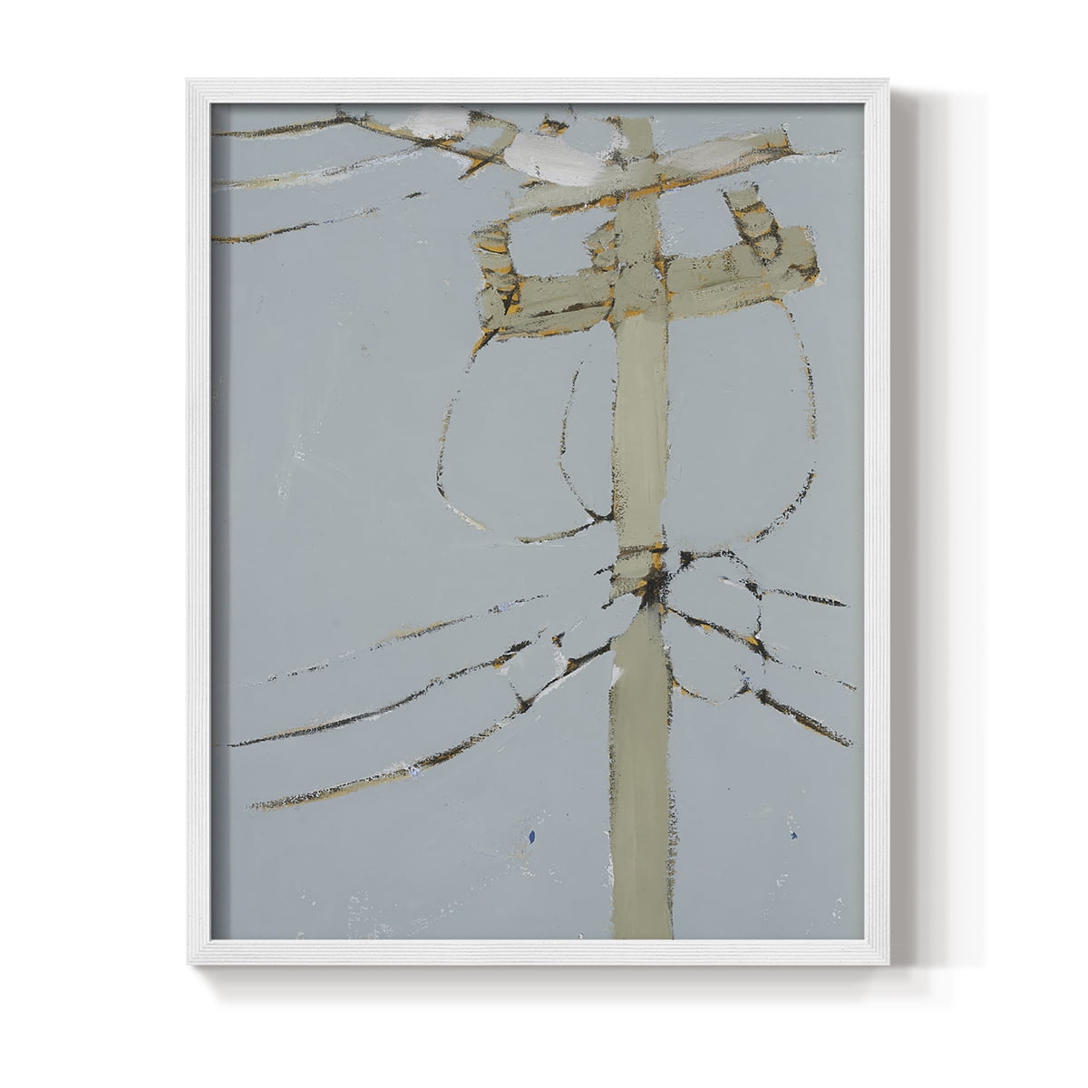 Wires V Framed Print - Solid Wood in Single Picture Frame Solid Wood 2 Framed Print