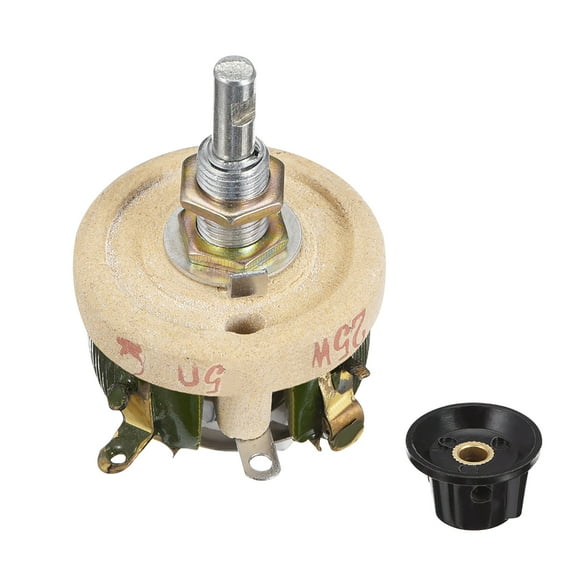 Wirewound Ceramic Potentiometer Variable Rheostat Resistor 25W 50R Ohm