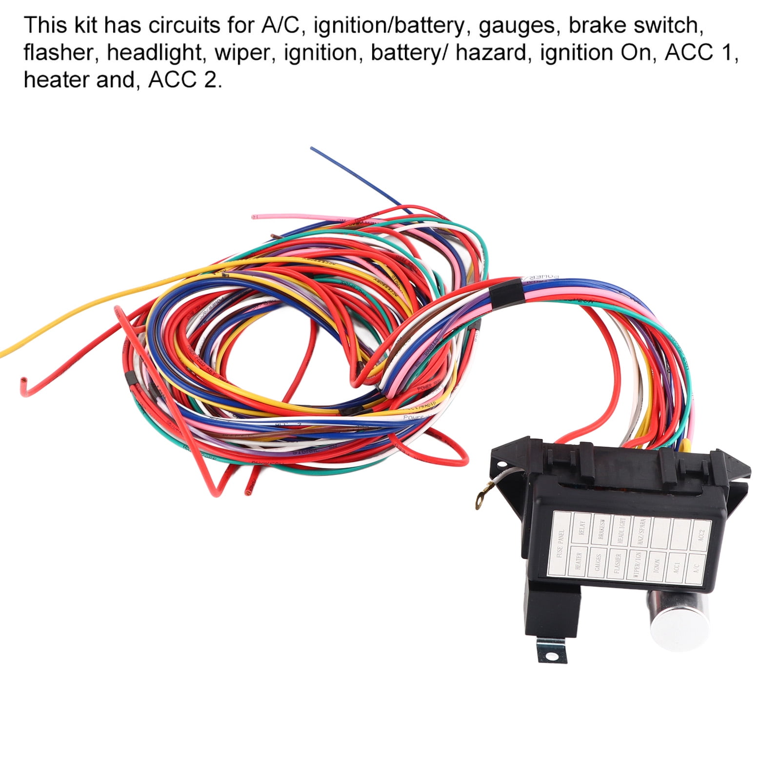 Wiring Harness, 12 Circuit Universal Wiring Harness Car Hot Rod Wires