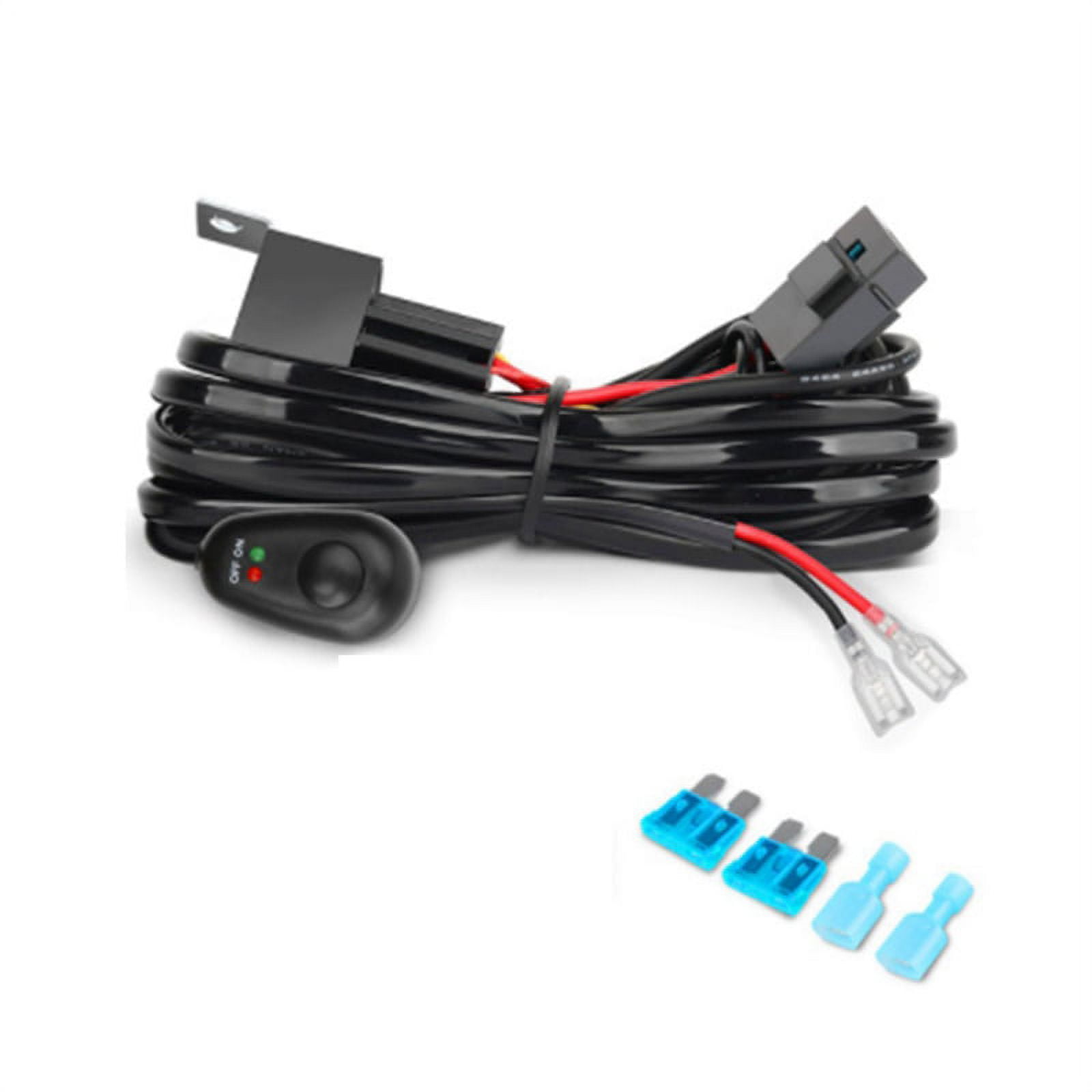 Eyourlife 300W Light Bar Wiring Harness, 12V 40A DT Connector 1 Lead Harness, Relay Relay Blade Fuse Wiring Harness Kit For Off Road LED Light Bar With On Off Power Switch In - Foto 4