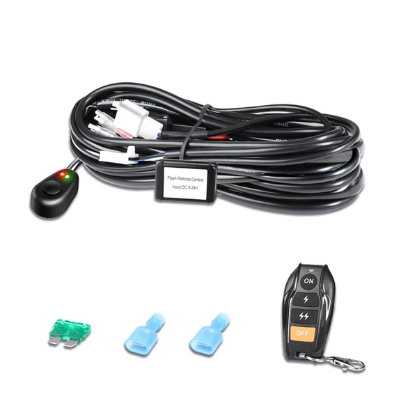 Wiring Harness,Leads Remote Core Cable Leads Kit Harness Kit Fit 1 Led Bar Harness 1 (3 Kit Car Harness Remote Car Remote Core Kit 2 Leads Car Leads Car Work Kit Remote Kit Meters) Fit Leads