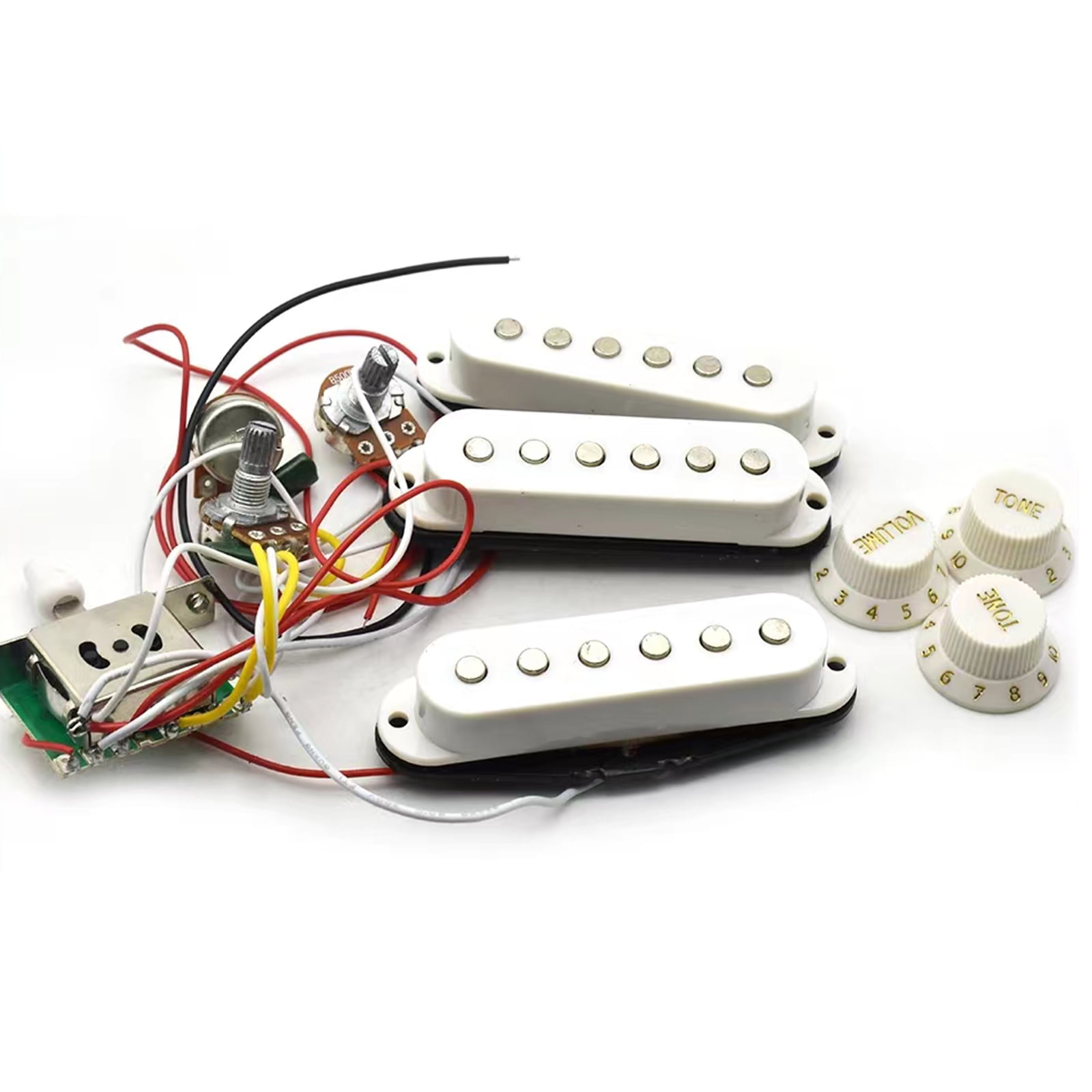 Wiring Harness Prewired 5-Way Switch 2T1V Electric Guitar Pickups Kit for ST