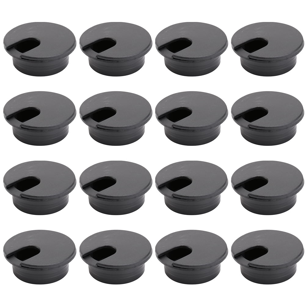 Wiring Hole Cover 30 Pcs Desk Cable Grommet Table Outlet Port Black