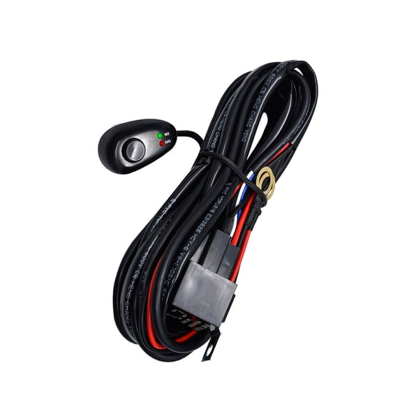 Wiring LED Light Bar Wiring Harness Kit 300W 16 AWG Universal LED Wiring Harness With 12V 40A Relay On Off Switch For Vehicles