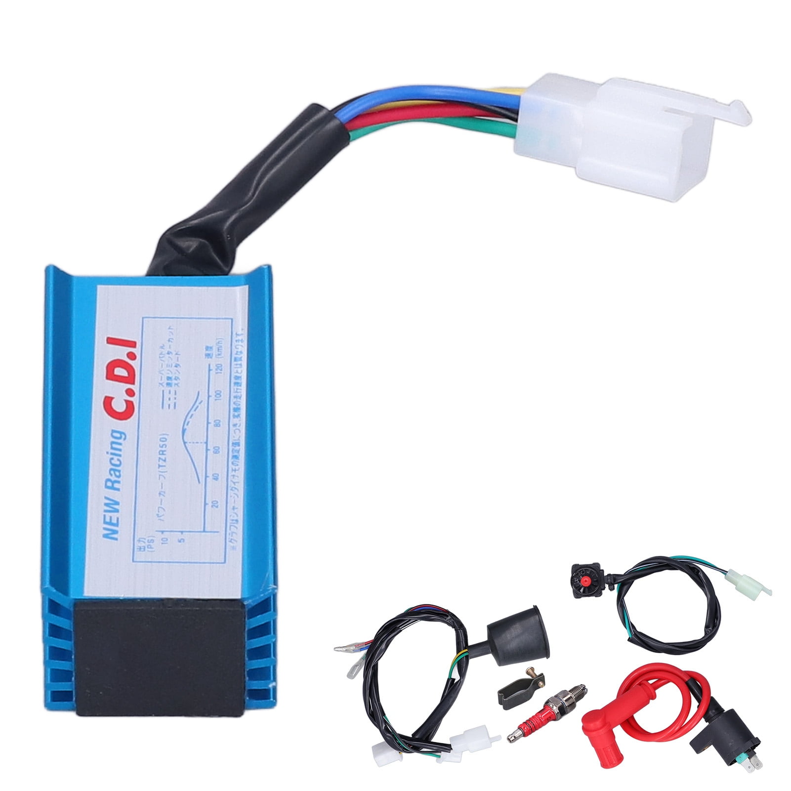 Wiring Loom Ignition Coil Cdi Spark Plug Kit Fit For 50Cc 70Cc 110Cc 125Cc 140Cc 150Cc Atv Dirt Bike